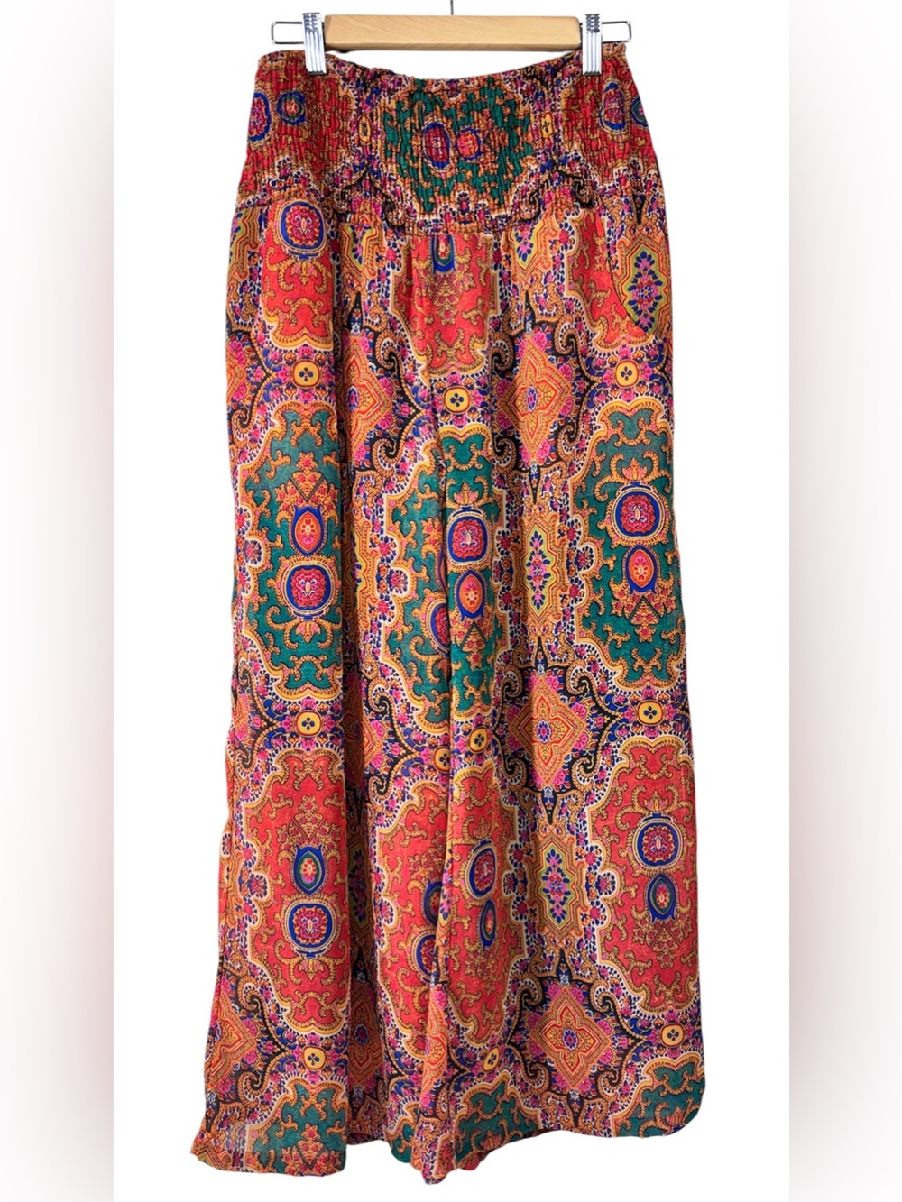 Earthbound Womens Multicolor Wide Leg Lined Palazzo Pants Size S